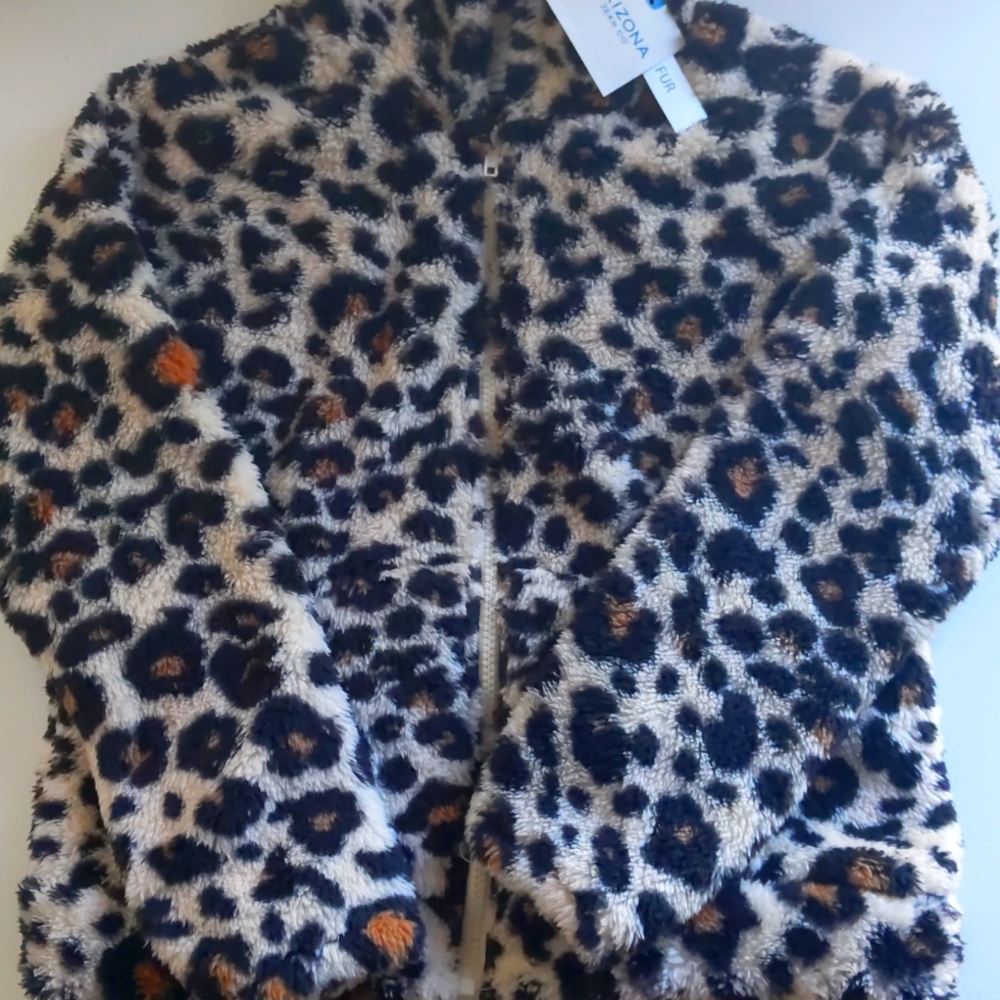 Faux fur jacket size 10/12